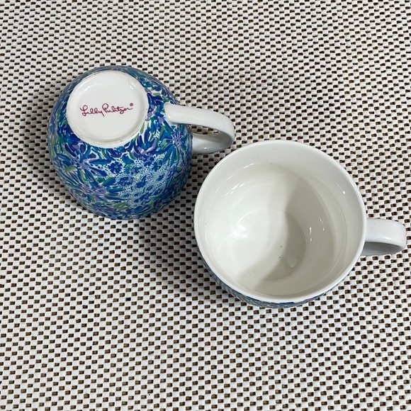 Lilly Pulitzer Kitchen Lilly Pulitzer Blue Mugs Set Poshmark
